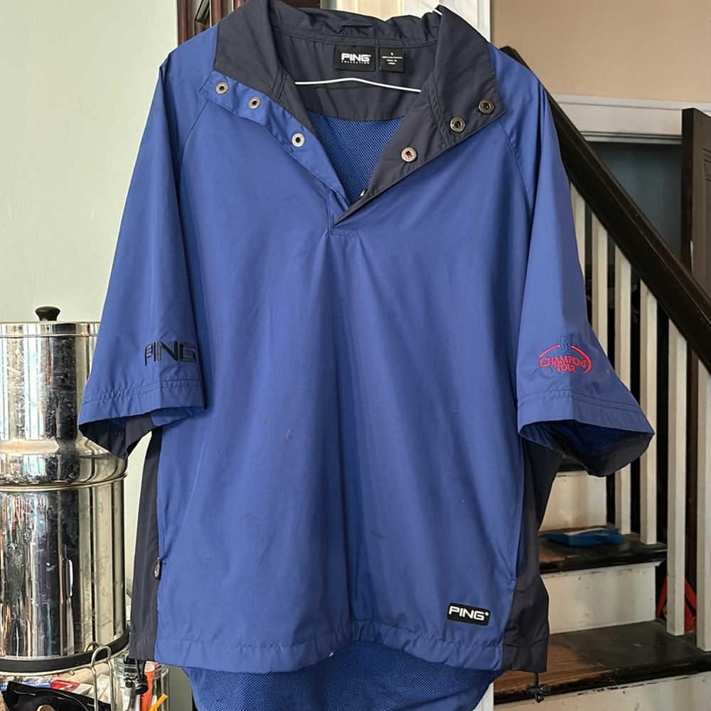 Like new, PGA Ping Pullover windbreaker! 100% polyester, 1/4 length neck opening
